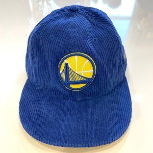 GOLDEN STATE WARRIORS- NBA NEW ERA 9FIFTY SNAPBACK- CORDUROY BLUE & YELLOW- NWT
